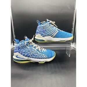 Nike LeBron 17 Sprite Boys Size 7Y Blue Athletic Shoes Sneakers BQ5594-434 GUC